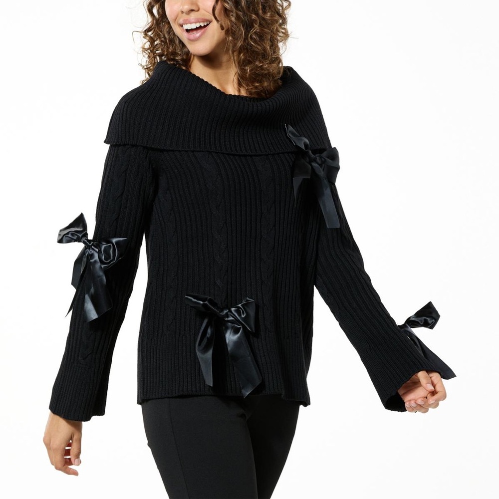 C Wonder by Christian Siriano Multi Bow Detail Sweater